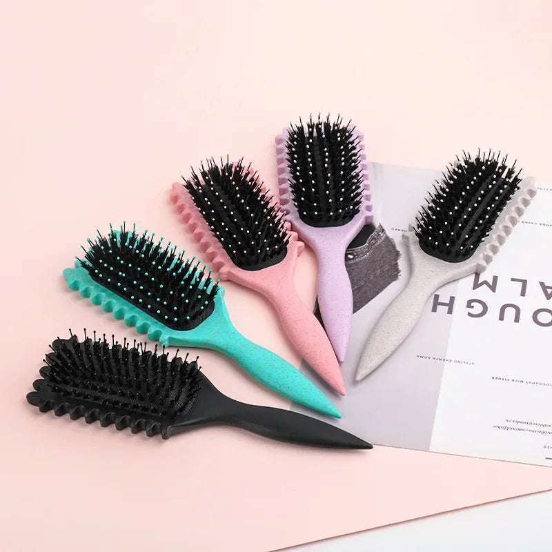 Salon Curly Hair Styling Brush – Detangling & Shaping Tool for Men’s and Women’s Curls
