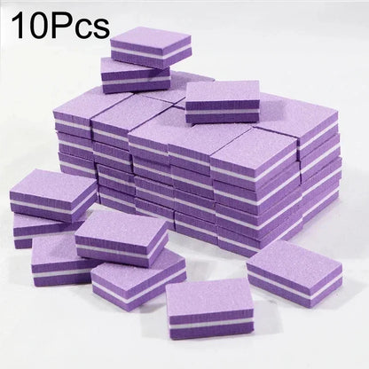 50Pcs Professional Nail Buffer Files – 100/180 Grit Mini Sandpaper Manicure Tools for Nail Shaping, Polishing & Care Accessories
