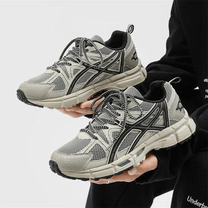 Men’s Casual Running Sneakers - Breathable Lace-Up Walking & Jogging Shoes for Outdoor Leisure
