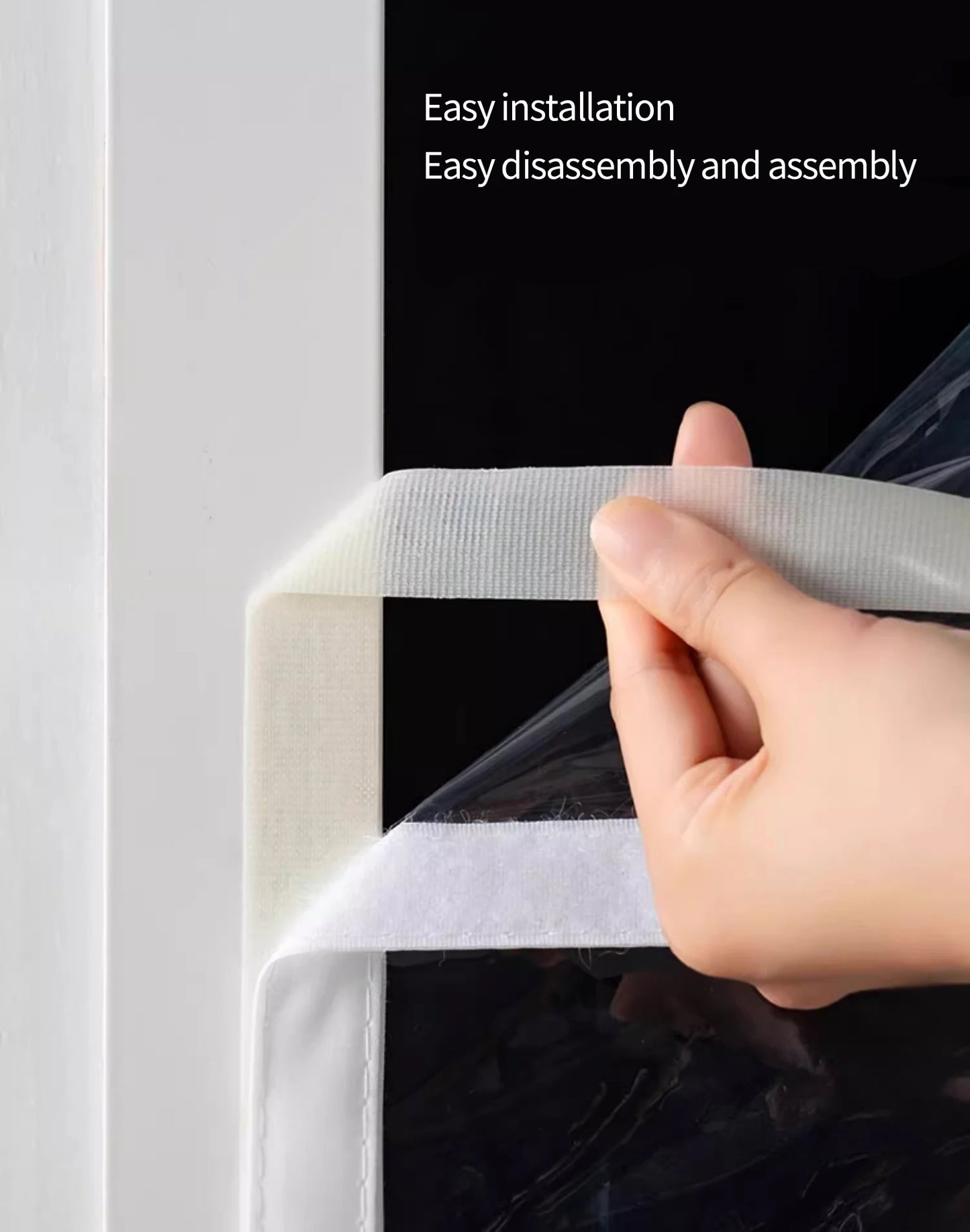Winter Insulated Window Curtains – Thick Transparent Plastic, Windproof & Cold-Proof Sealing Screens