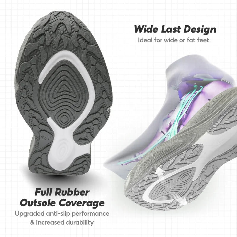 361 Degrees PopBlaze 6.0 Unisex Running Shoes - Lightweight Shock-Absorbing Wear-Resistant Sneakers