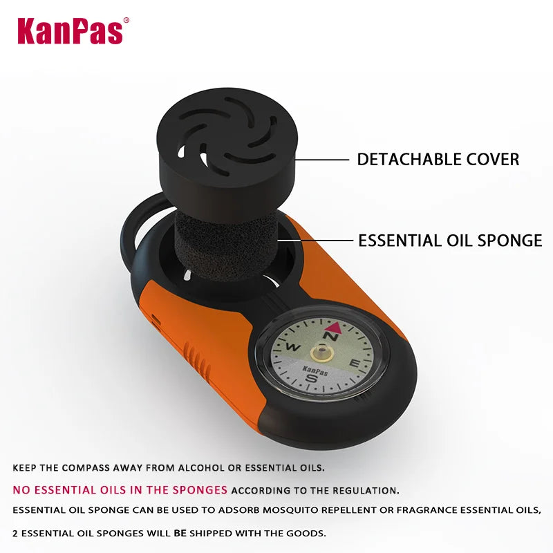 KANPAS Thermometer Compass Kit - Outdoor Thermohygrometer for Camping, Hiking, Trekking, Hunting & Survival
