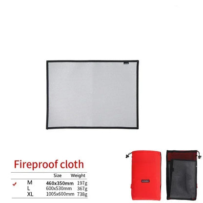 Outdoor Camping Fireproof Mat – Flame Retardant Picnic, Barbecue & Insulation Blanket, High-Temperature Fiberglass Mat