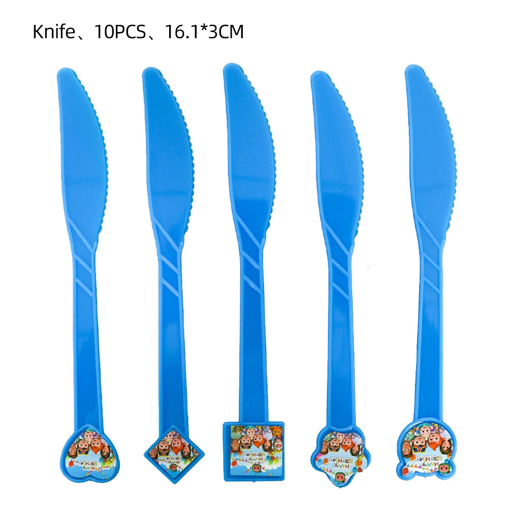 Cartoon JJ Melon Birthday Party Decorations Set – Disposable Tableware, Cups, Plates, Tablecloth, Balloons & Cake Topper for Kids & Baby Shower