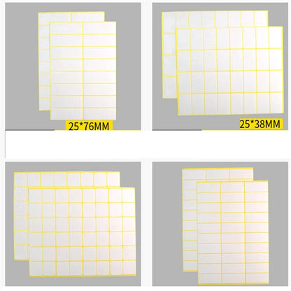 15-Sheet Blank White Adhesive Labels - Self-Stick Name Stickers for DIY Crafts, Notes, and Office Stationery
