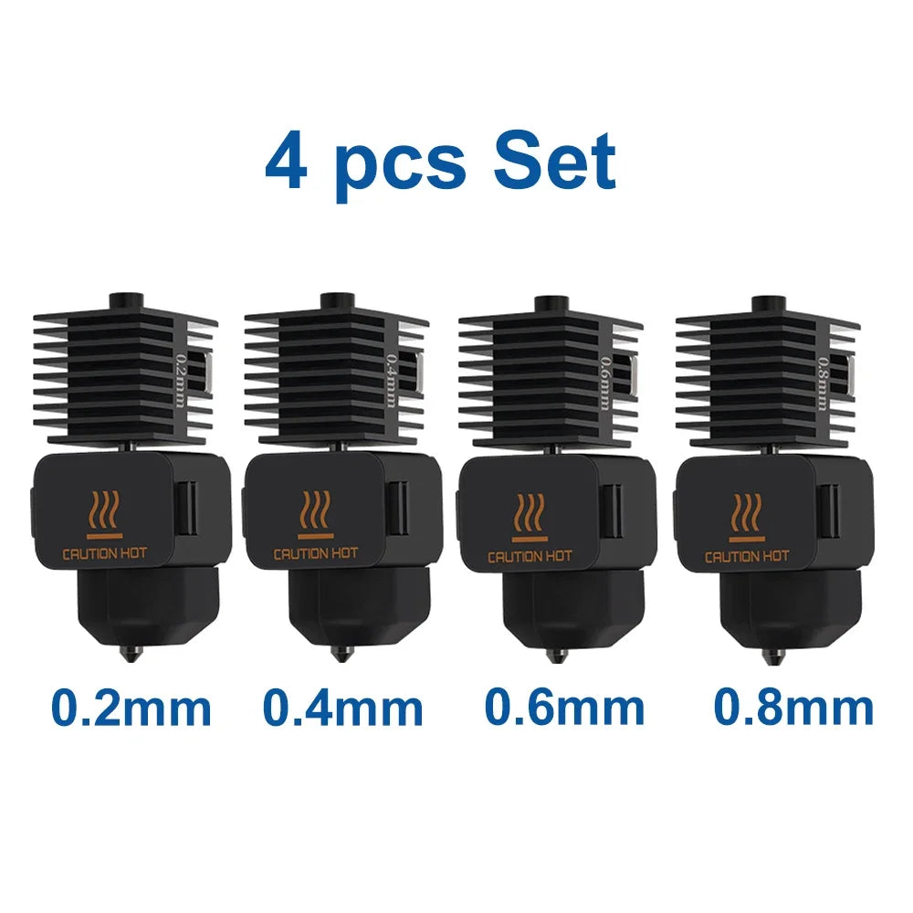 Hotend Kit for Bambu Lab A1 Mini 3D Printer – Hardened Steel Nozzle 0.2/0.4/0.6/0.8mm Assembly
