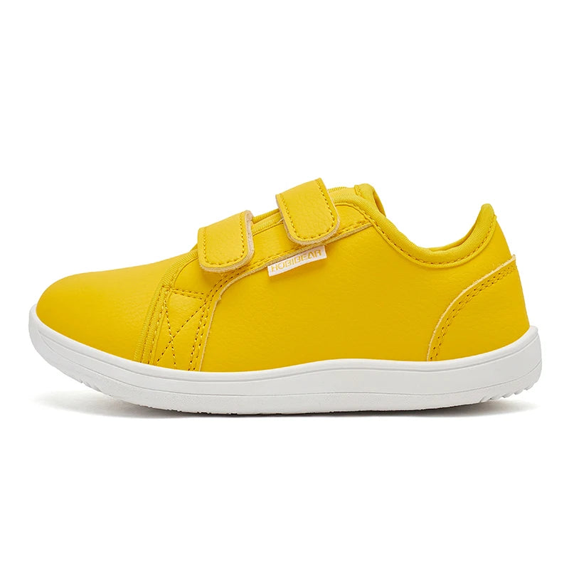 HOBIBEAR Kids Barefoot Shoes – Wide Toe Minimalist Sneakers for Boys & Girls, Lightweight, Hook Loop, Artificial Leather