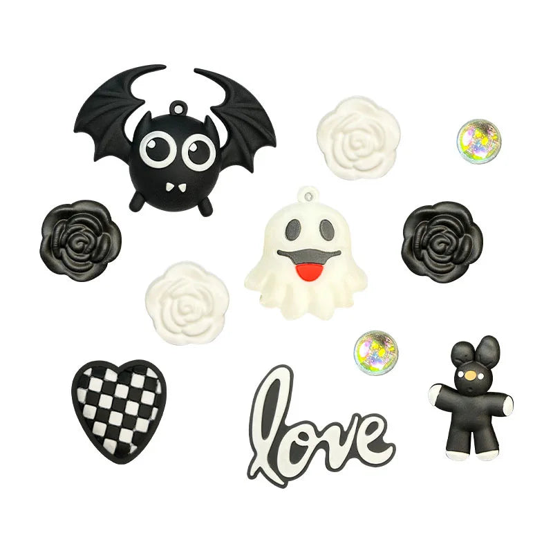 3D Shoe Charms Set – Cute Bear & Flower DIY Buckles for Slippers & Sandals, Girls’ Gift Accessories