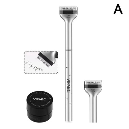 Dezone Lower Eyelashes Stamp Pen - Black/Brown Waterproof, Sweatproof 3 in 1 Korean Makeup for Natural-Looking Eyelashes
