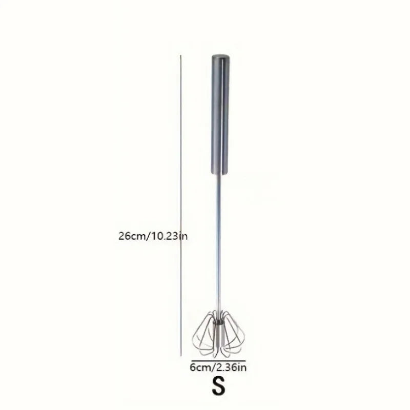 Stainless Steel Egg Beater – Durable Semi-Automatic Mixer for Effortless Egg, Cream & Batter Mixing for Kitchen Baking