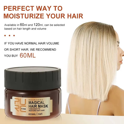 PURC 5-Second Magic Hair Mask — Argan Oil Nourishing Repair for Damaged, Frizz-Prone Hair