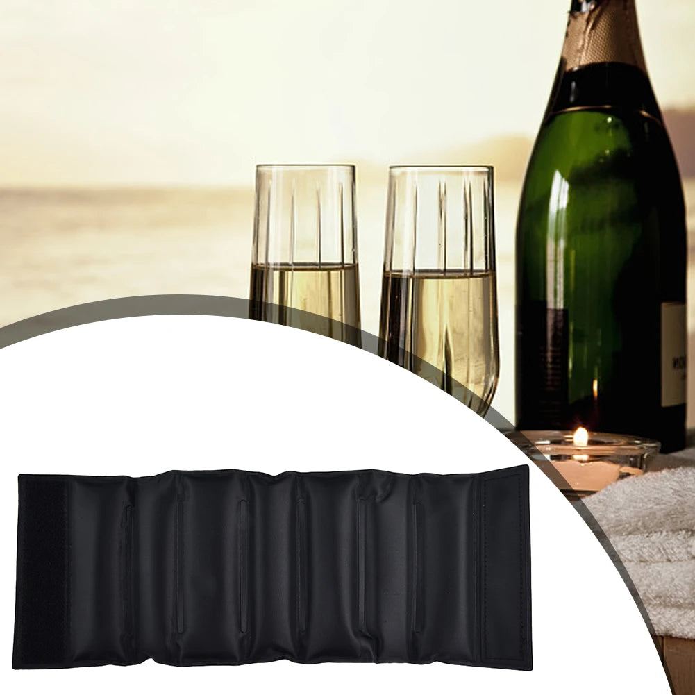 Red Wine Insulated Ice Pack Gel – Quick Cooling PVC Wine Cooler Bag, Champagne/Ice Pack for Liquor, Portable Cold Tools (37.7x14x1cm)