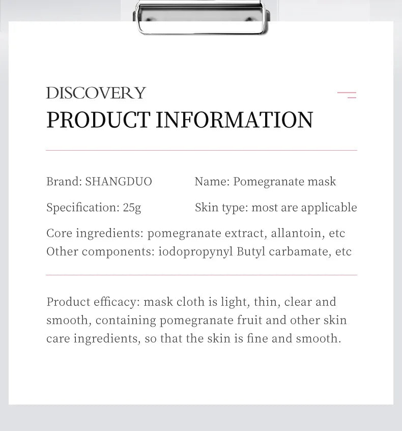 8PCS Natural Plant Facial Masks – Korean Skincare Hydrating, Moisturizing & Firming Face Care Set