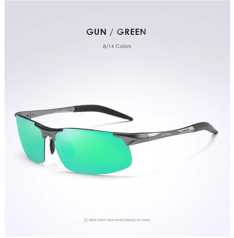 AORON Men’s Driving Sunglasses — Polarized UV400 Anti-Glare Retro Sport Glasses with Aluminum Magnesium Frame