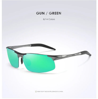 AORON Men’s Driving Sunglasses — Polarized UV400 Anti-Glare Retro Sport Glasses with Aluminum Magnesium Frame