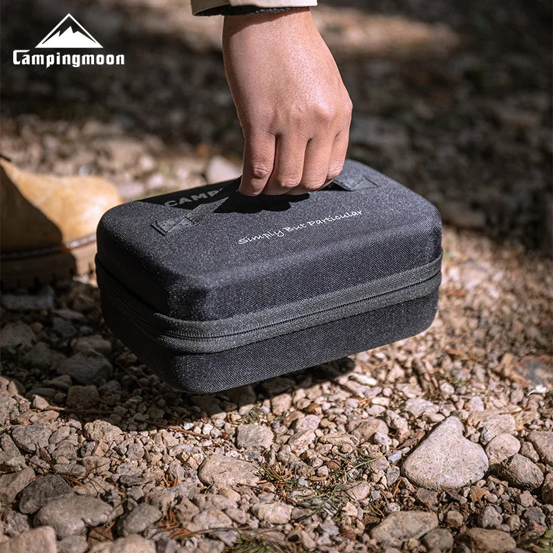 CAMPINGMOON Insulated Lunch Bag - Square EVA Impact-Resistant Outdoor Picnic Bento Storage Bag