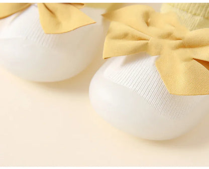 Newborn Baby Shoes — Embroidered Nonslip Socks & Soft Rubber Sole Booties for Boys & Girls