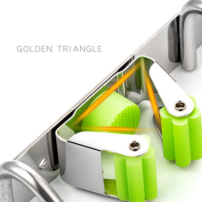Stainless Steel Wall Mount Mop Organizer Holder: Broom Hook for Kitchen & Bathroom Organization