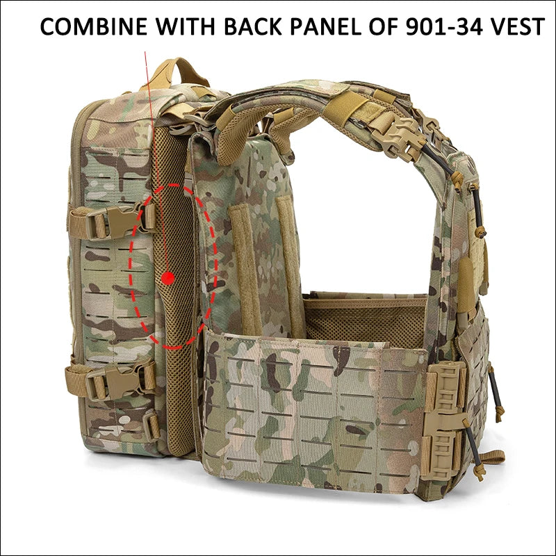 1000D Nylon Hunting Backpack – Lightweight Molle Plate Carrier Rucksack, Hiking & Sports Bag Compatible with Vest