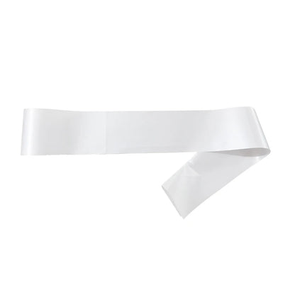 Custom Satin Sash - Personalized Text & Logo for Birthday, Wedding, Graduation, Retirement and Party Events
