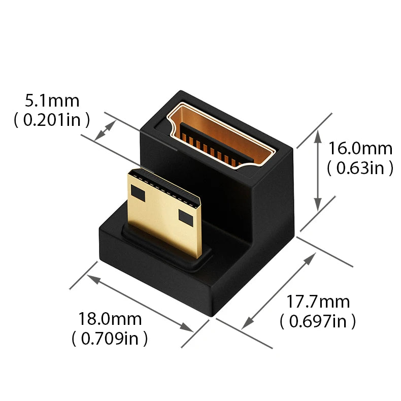 HDMI-Compatible Cable Adapter – Mini/Micro HDMI to HDMI 2.1 Converter, 48Gbps, 8K60Hz, 4K120Hz for PS4, PS5, Laptop, PC, Projector