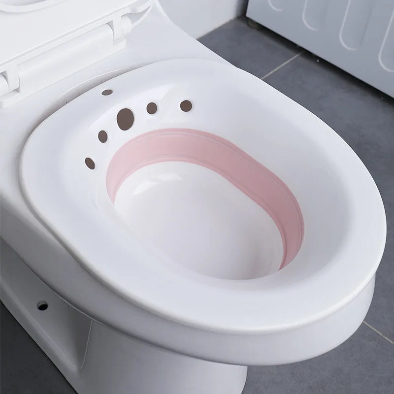 Toilet Hemorrhoid Sitz Bath for Postpartum & Pregnant Women - Foldable, Hangable, Large-Capacity Private Care Solution