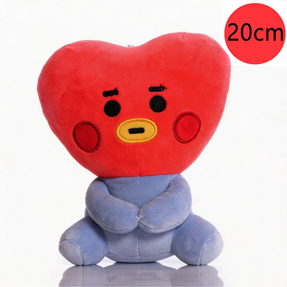 BT21 Cartoon Plush Toy Pendant - Shooky, Mang, Cooky & Tata Keychain, Phone Charm and Backpack Accessory Gift