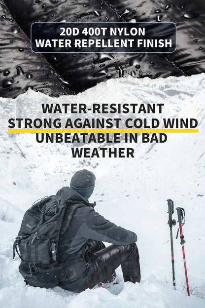 MAPLELEAF Ultralight Down Pants – 800FP Warm Winter Ski, Snow, Windproof & Waterproof Trousers for Camping & Hiking