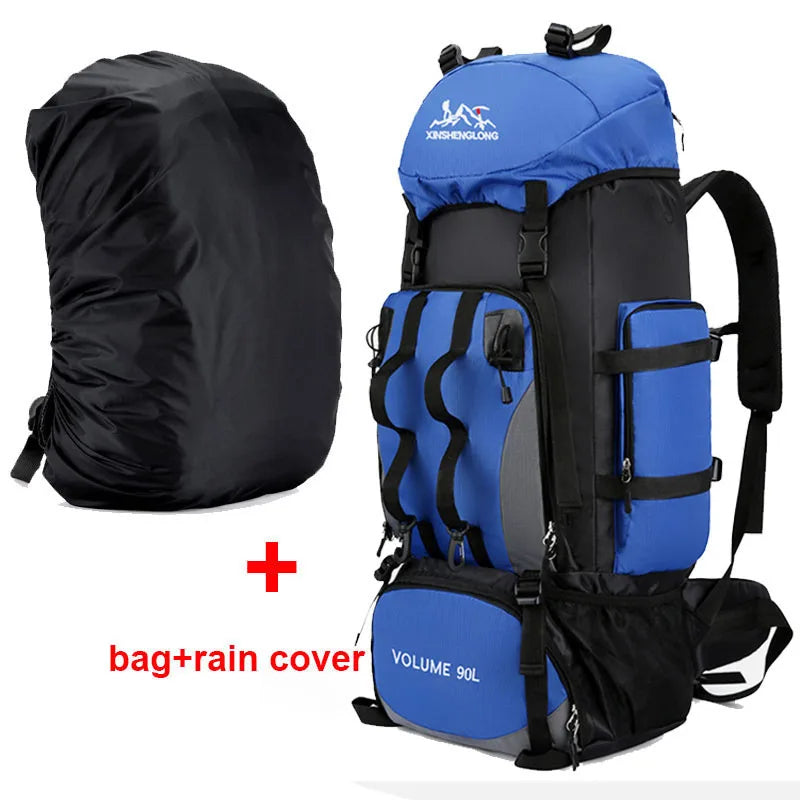 90L Waterproof Hiking Backpack – Large Capacity Trekking Rucksack for Camping, Travel & Outdoor Sports Equipment for Men