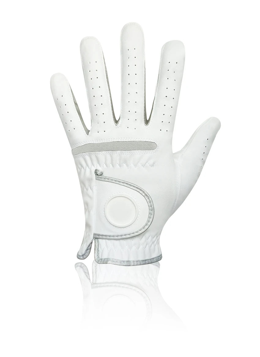 Men's Golf Glove - Breathable Micro Soft Fabric, Comfortable Fit with Magnetic Marker & Replaceable Design for Golfers