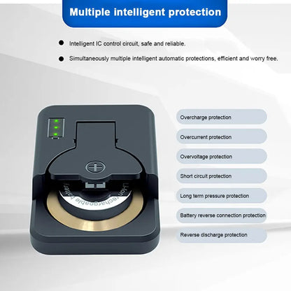 Portable Coin Cell Battery Charger - Universal Mini Charger with LED Indicator for LIR2016 LIR2025 LIR2032 LIR1025