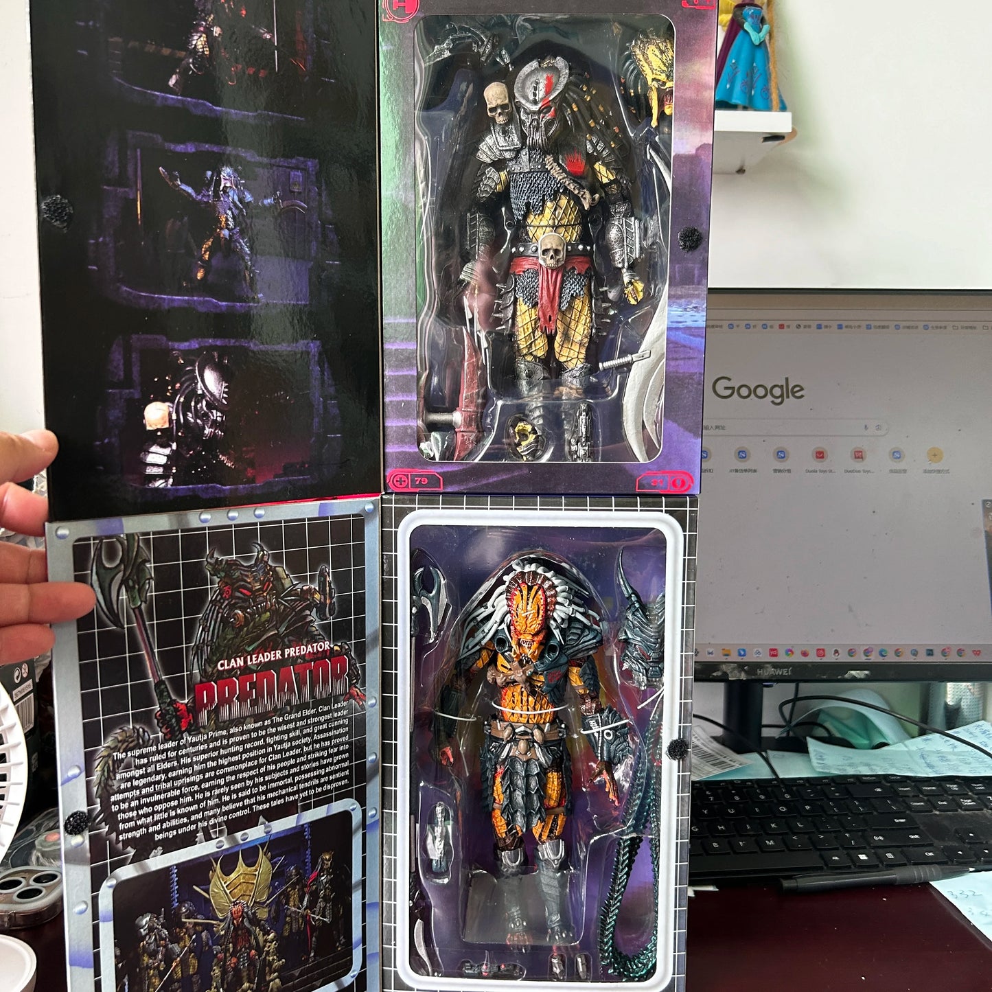 NECA Predator Clan Leader Action Figure — Deluxe Concrete Jungle Alien Warrior Model Toy & Desk Decor Gift