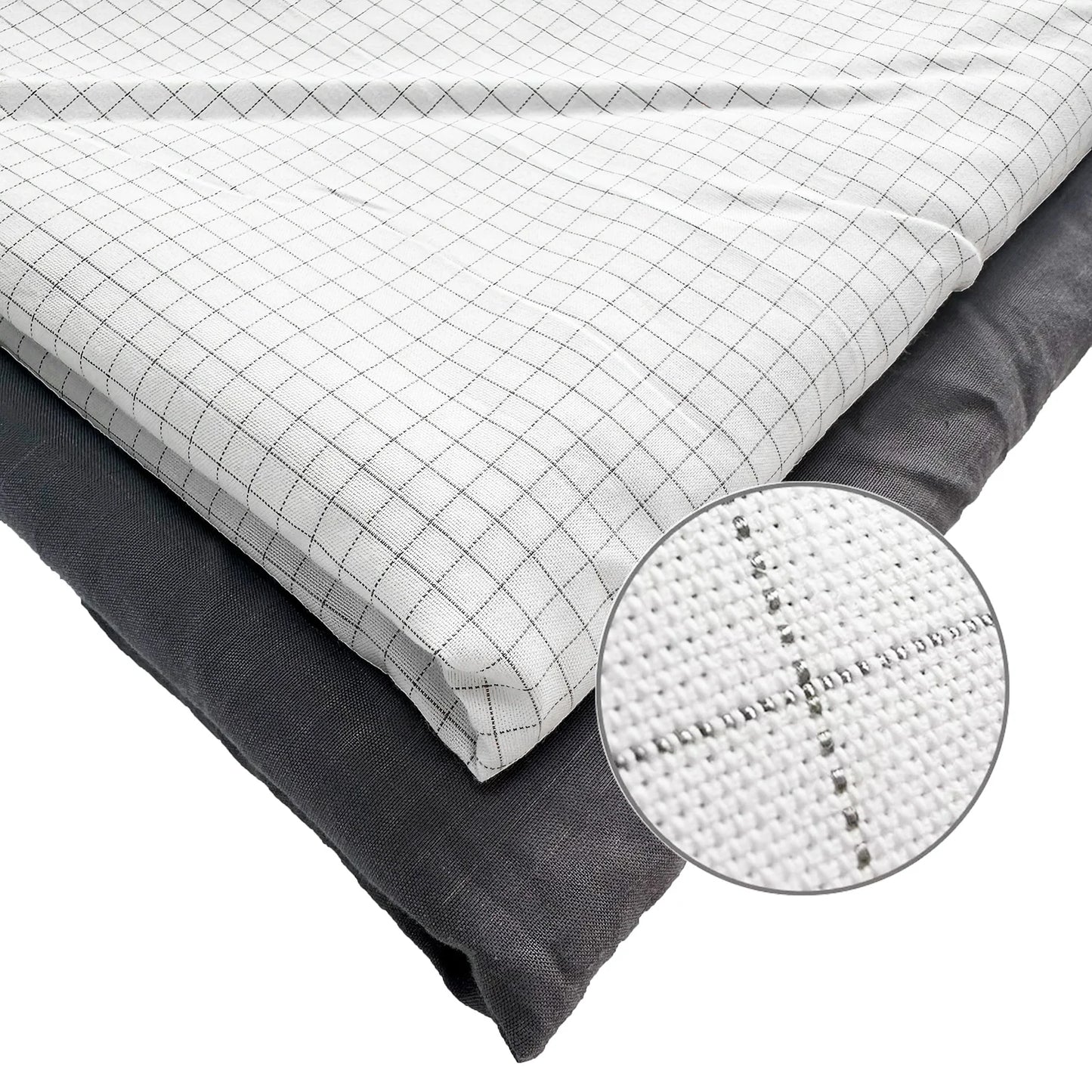 10% Silver Fiber Grounding Bedsheet with Earthing Cord Antistatic Conductive Health Protection Sheet for Stress Relief Sleep Support