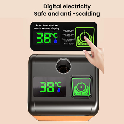 Portable Outdoor Camping Shower – Digital Display Temperature, 4800/6000/7800mAh Electric Shower for Garden, Car & Pet Washing