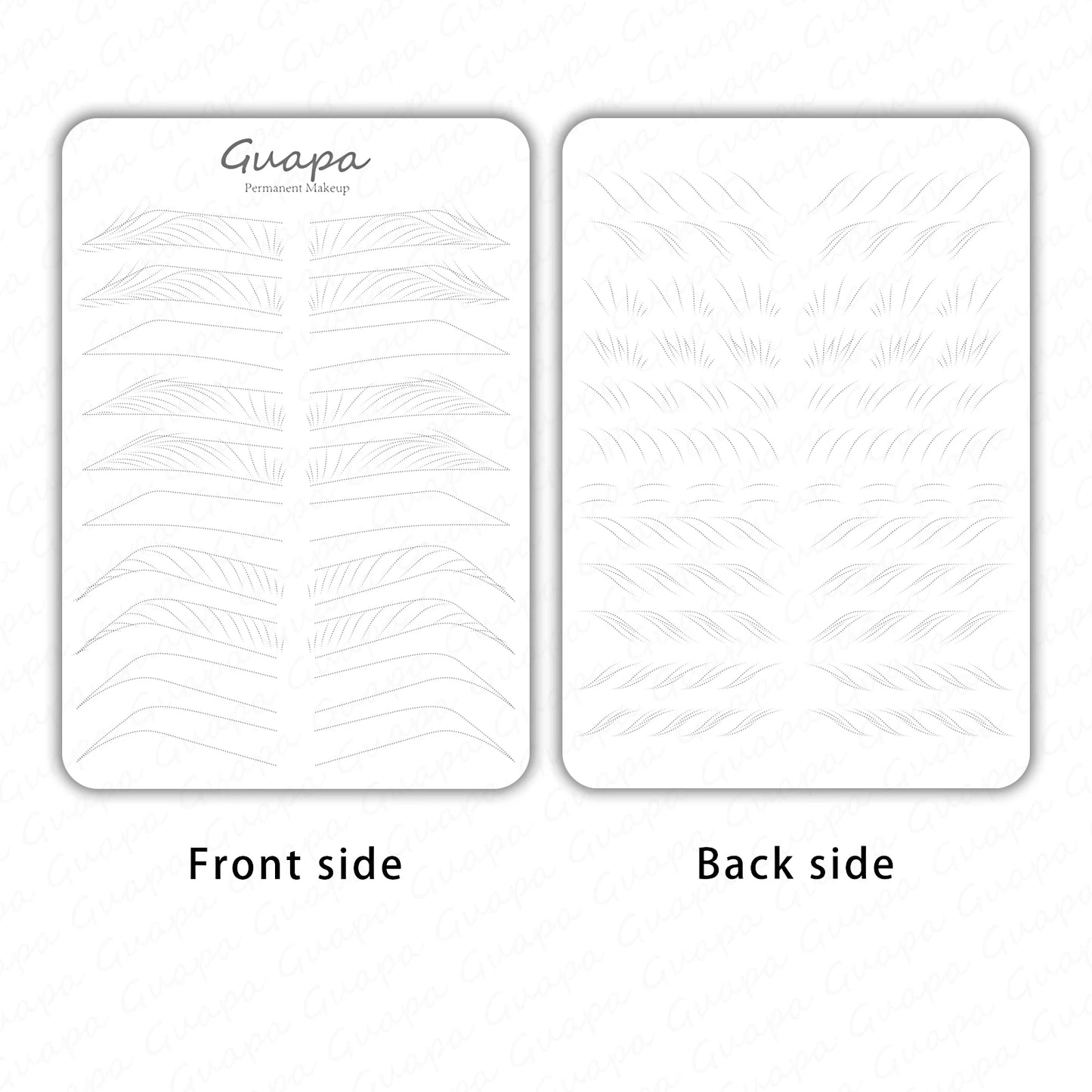 Silicone Practice Skin for Permanent Makeup — Double-Sided Latex Sheet with Brows Design for Hair Stroke Training