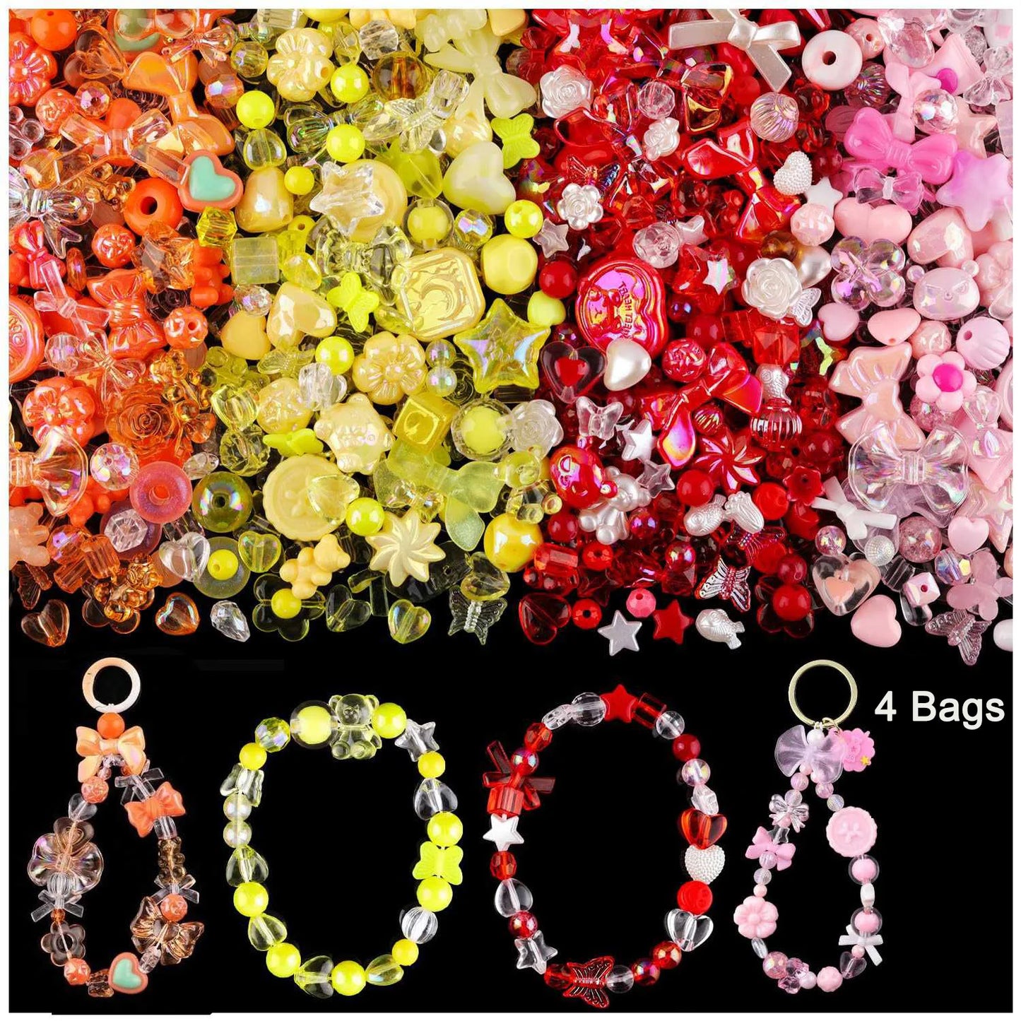 Candy Color Acrylic Beads - Mixed Style DIY Beads for Handmade Bracelets, Phone Chains & Jewelry Making