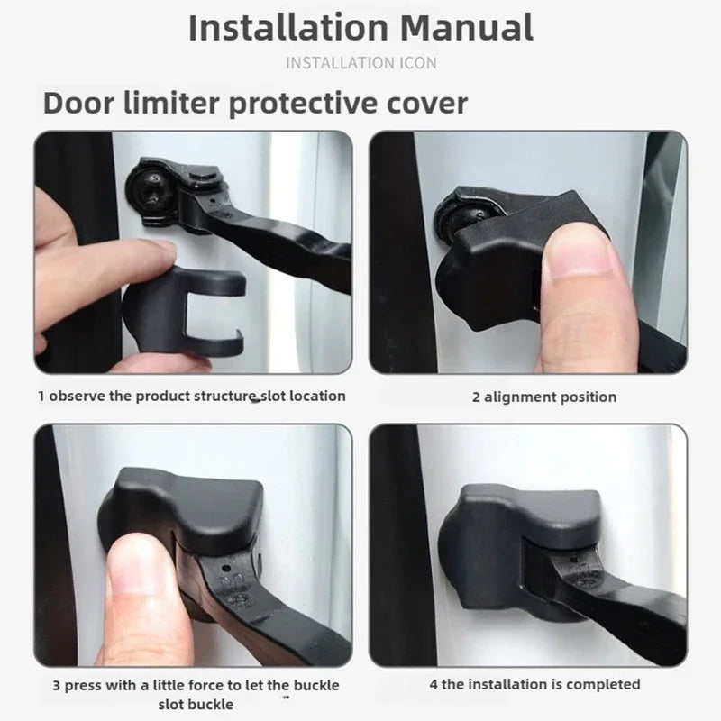 Tesla Model 3/Y Juniper & Highland 2019–2026 Door Lock Limiter Protector - ABS Door Stopper and Latch Guard Cover Kit