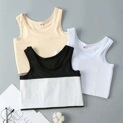 Women’s Half-Length Corset Top – Pullover Breast Binder with Bandage Tank Vest for Lesbian & Trans FTM