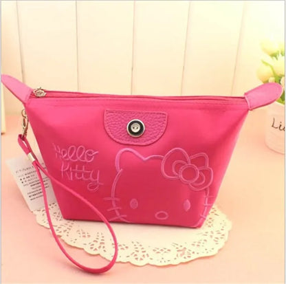 Sanrio Hello Kitty Makeup Bag – 28x11cm Anime Y2K Girls Storage, Kawaii Large Capacity Waterproof PU Handbag, Perfect Gift