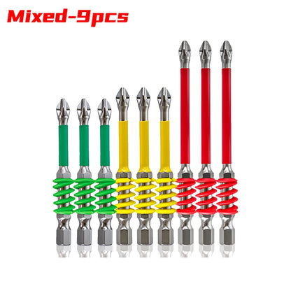 Spring-Loaded Magnetic Hex Shank Screwdriver Bit - Anti-Slip Wear-Resistant Drill Bit for Woodworking & DIY Repairs