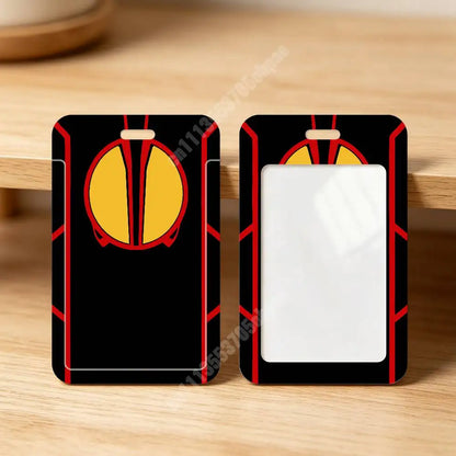 K-Kamen Masked Rider-S Card Holder - Clear Transparent ID, Employee & Visitor Badge Case