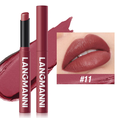 12-Color Matte Lipstick Pencil – Waterproof, Long-Lasting Non-Stick Lip Stain Tint Nude Makeup Pen