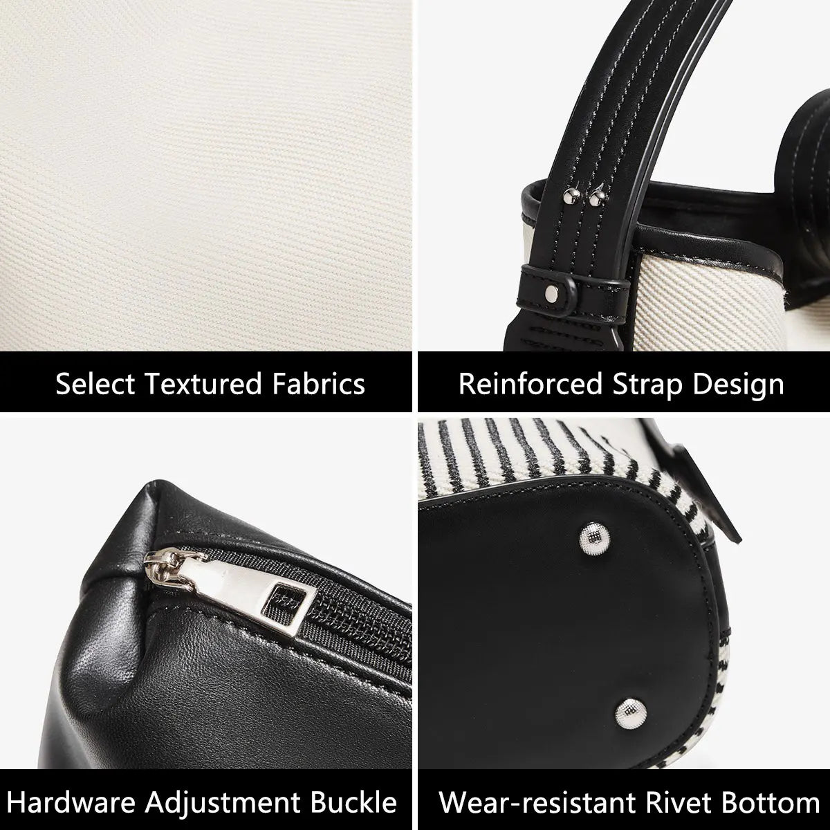 FOXER Lady Fashion PU Shoulder Bag – Large Capacity Top Handbag, Office Commuter Bag, Vegan Leather Female Composite Bucket