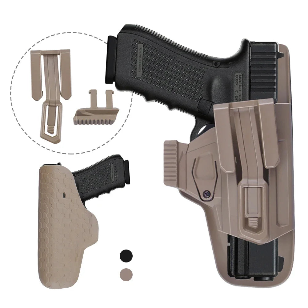 Portable G-9 Gun Belt Holster - Concealed Carry for Glock 17, 19, 22, 23 with Magazine Holder