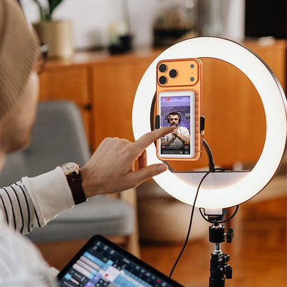 Wireless Selfie Monitor Screen - Magnetic Rear Camera Display for iPhone Android Vlog & Live Streaming