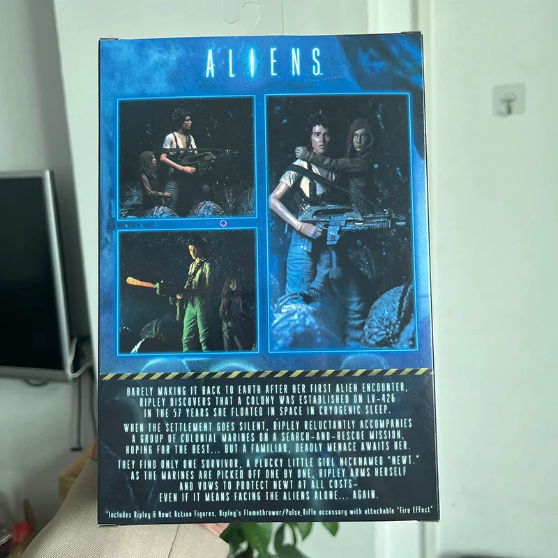NECA Alien 2 LT Ellen Ripley & Newt Figure – Giger Xenomorph Facehugger Collectible Action Model Toy, Perfect Gift