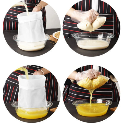 Reusable Kitchen Filter Mesh Bags — Food-Grade Soy Milk and Juice Strainer Bags for Home Brewing