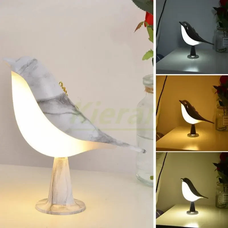 Nordic Magpie LED Desk Lamp - Modern Touch Bird Light for Bedroom, Study & Living Room Decor