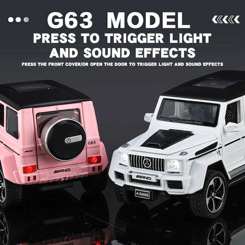 1:32 Mercedes Benz G63 Diecast Model Car with Sound & Light – Off-road SUV Miniature Alloy Toy Gift for Boyfriend