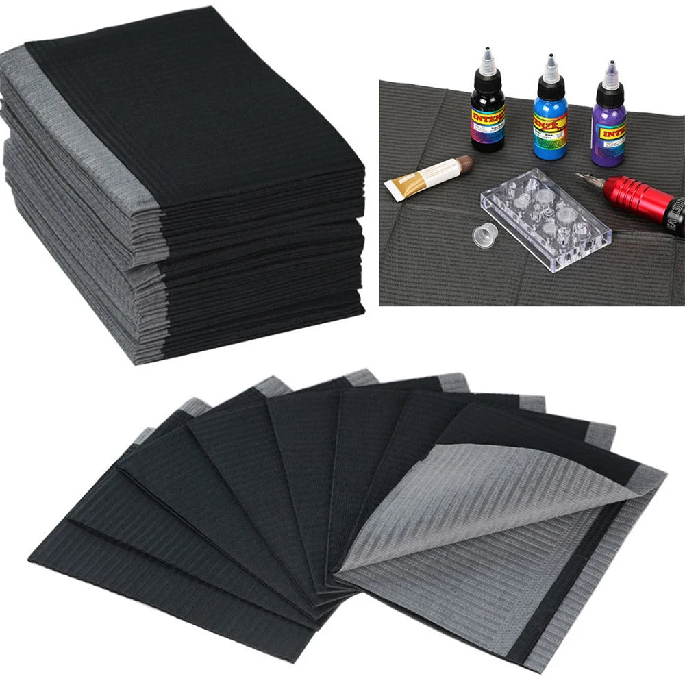 30/50/125PCS Disposable Tattoo & Nail Clean Pads – Waterproof Medical Paper Mats for Eyelash, Grafting & Beauty Tool Accessories